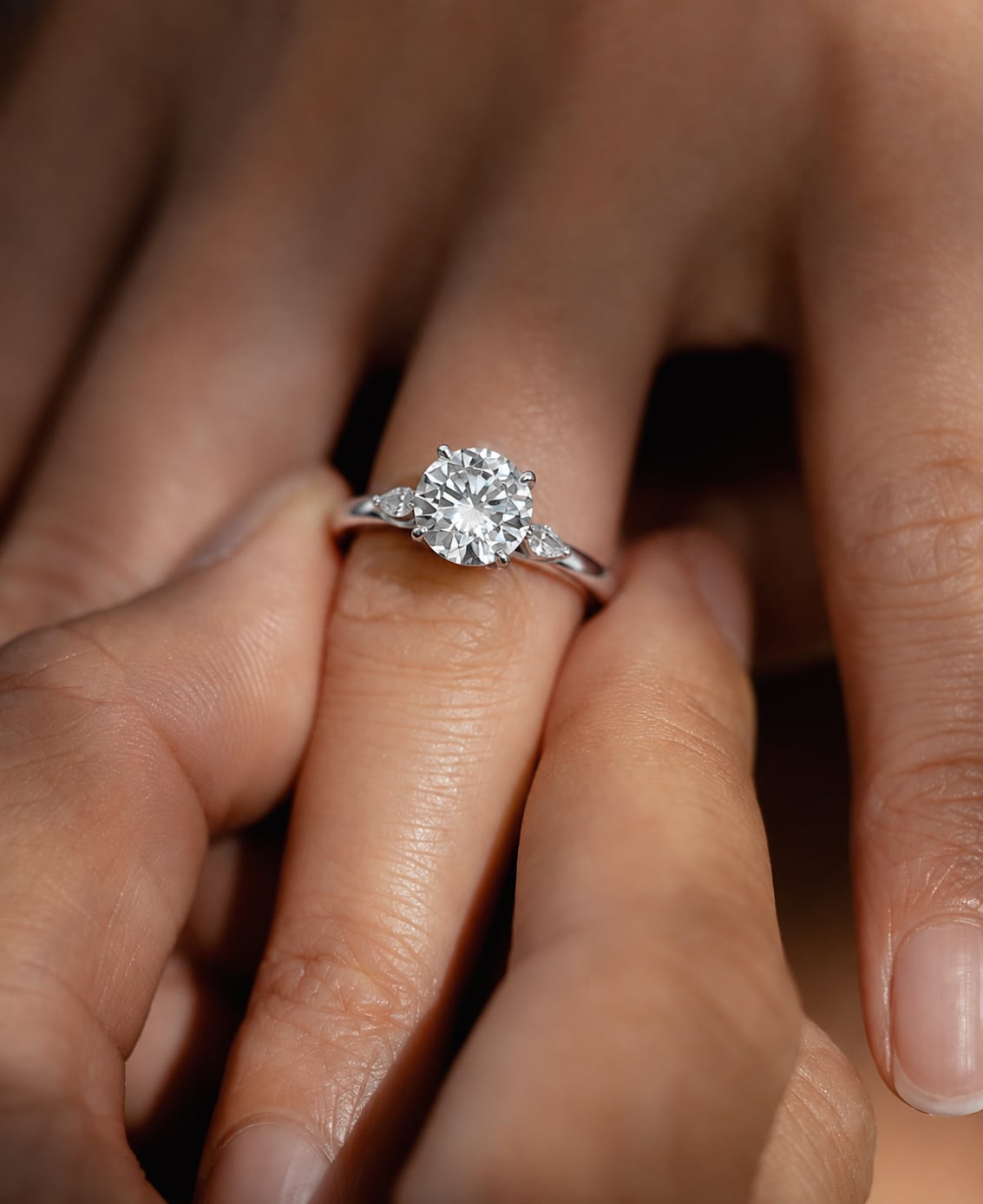 The ring on a finger